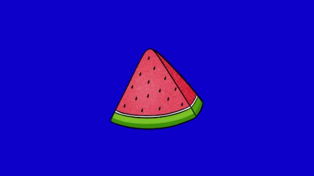 watermelon with blue screen