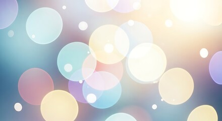 Soft focus bokeh lights backdrop with pastel colors creating a dreamy atmosphere for celebrations