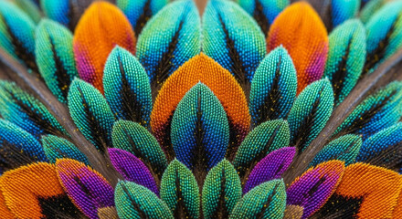 colorful feathers background