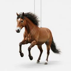 Obraz premium horse on white