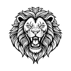 Obraz premium Lion head logo icon ai generated