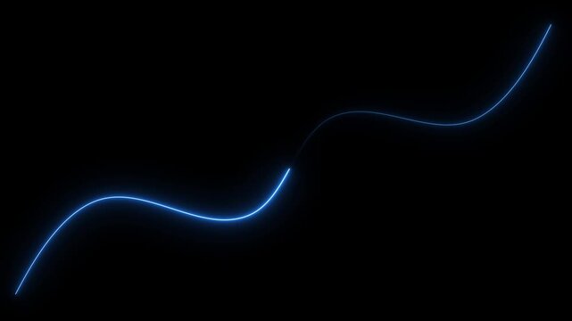 Abstract glowing neon lines waving Abstract glowing neon lights moving animation. Vibrant neon waves of color undulate across