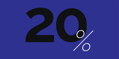 Sale off discount promotion set made of numbers . Vector Illustration ( Discount 20% percent) with small text ( special offer )