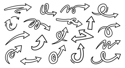 Obraz premium Twisting sparkling arrows point in every direction