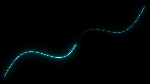 Abstract glowing neon lines waving Abstract glowing neon lights moving animation. Vibrant neon waves of color undulate across