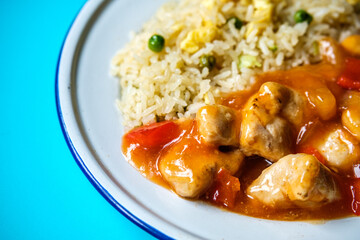 Cantonese Style Sweet And Sour Chicked Meal
