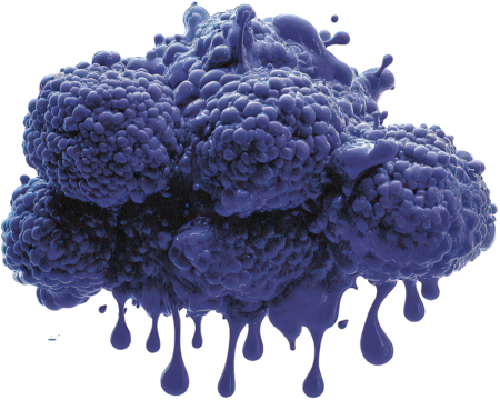 Abstract Indigo Cloud Cluster Dripping