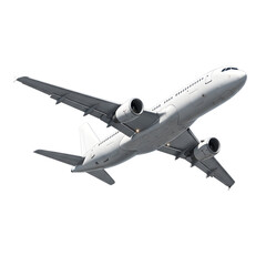 Obraz premium Airplane flying in the sky isolated on transparent background during the day