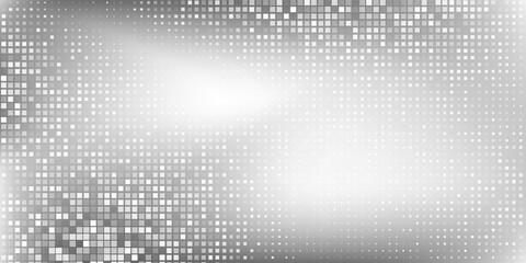 Silver modern dot abstract foil background with metal mirror texture. Chrome gradient surface simple design