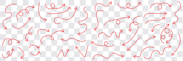 Hand drawn arrow vector icons set. sketch arrow design for business plan and education.