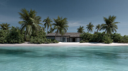 Fototapeta premium A private island villa.