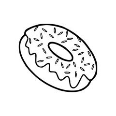 doughnut with sprinkles vector illustration