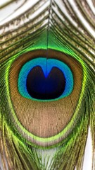 Obraz premium Close-up of a peacock feather