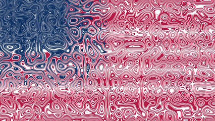 Effet lame acier damas damass&eacute; &agrave; partir des couleurs du drapeau am&eacute;ricain pour une illustration, fond de plan, pr&eacute;sentation originale aux couleurs officielles