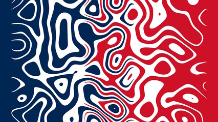 Effet lame acier damas damass&eacute; &agrave; partir des couleurs du drapeau fran&ccedil;ais pour une illustration, fond de plan, pr&eacute;sentation originale aux couleurs officielles