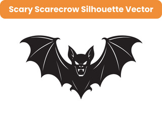 Haunted Field Scarecrow Silhouette Vector Design