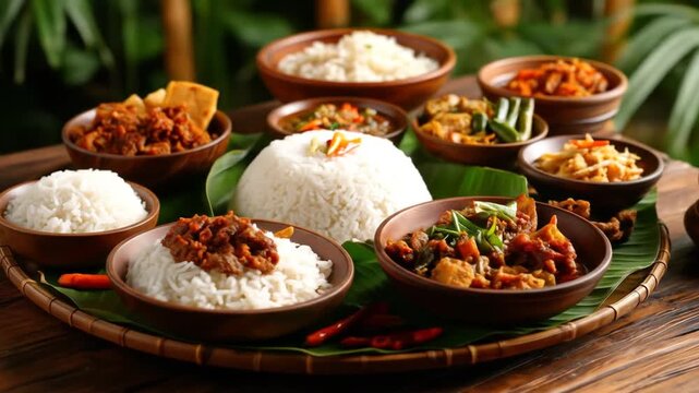 Diverse Asian Cuisine Platter