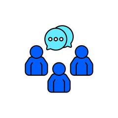 Icon a Communication Flow, isolated against a clean background.