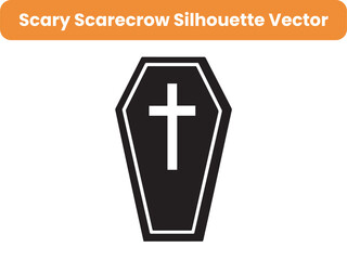 Obraz premium Creepy Haunted Scarecrow Shadow Vector Artwork