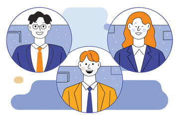 Professional office portraits with trustworthy smilig expressions.