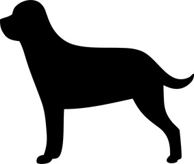 Dog Silhouette Vector Illustration Domestic Pet Animal