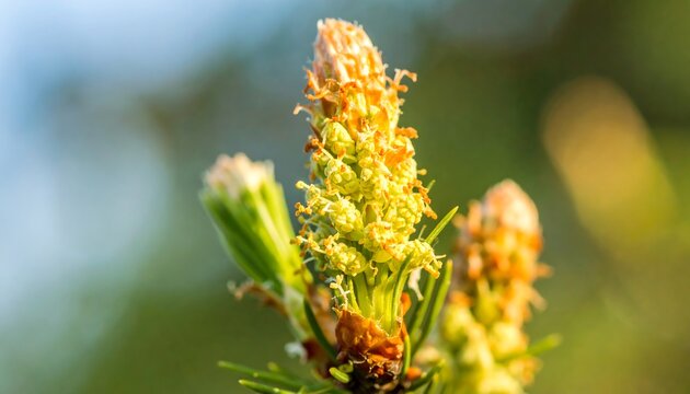 Close-up of a pine cone bud - Powered by Adobe
