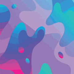 Abstract liquid shapes blend with a watercolor texture in a vector design, seamless pattern, royalty stock.