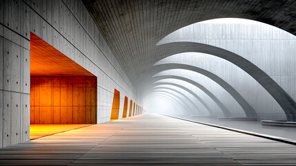 Brutalistische Architektur mit geometrischen Formen, Betonflächen und klaren Linien. Moderne Gebäude, Licht und Schatten, architektonische Details und urbanes Design. Perfekt für Kunst und Editorials.