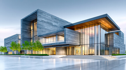Brutalistische Architektur mit geometrischen Formen, Betonflächen und klaren Linien. Moderne Gebäude, Licht und Schatten, architektonische Details und urbanes Design. Perfekt für Kunst und Editorials.