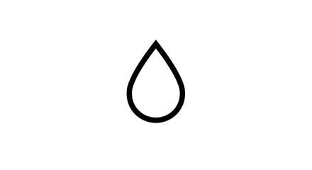 Minimalist Water Drop Icon: A simple, clean graphic of a water droplet, symbolizing purity, hydration, and the essential element of life.
