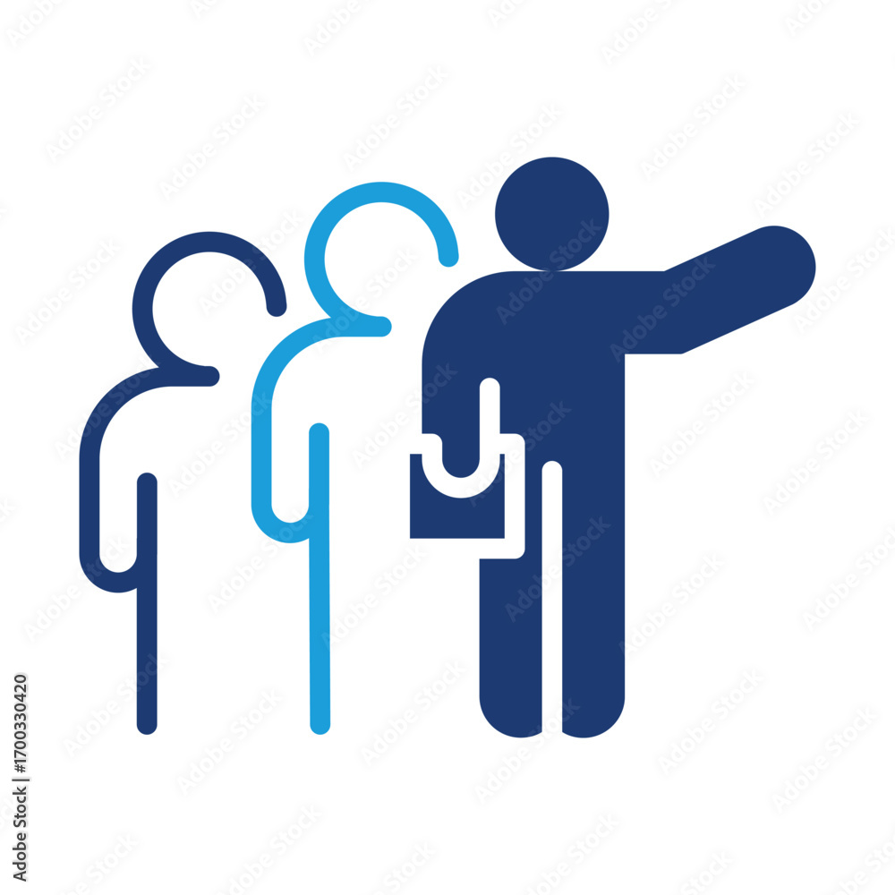 Poster team leader colored icon vector design good for web or mobile app