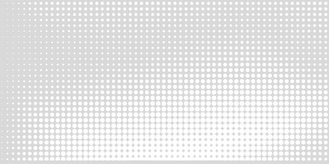 Dot white gray wave light technology texture background. Abstract big data digital concept.  Halftone gradient. Dotted gradient, smooth dots spraying and halftones dot background