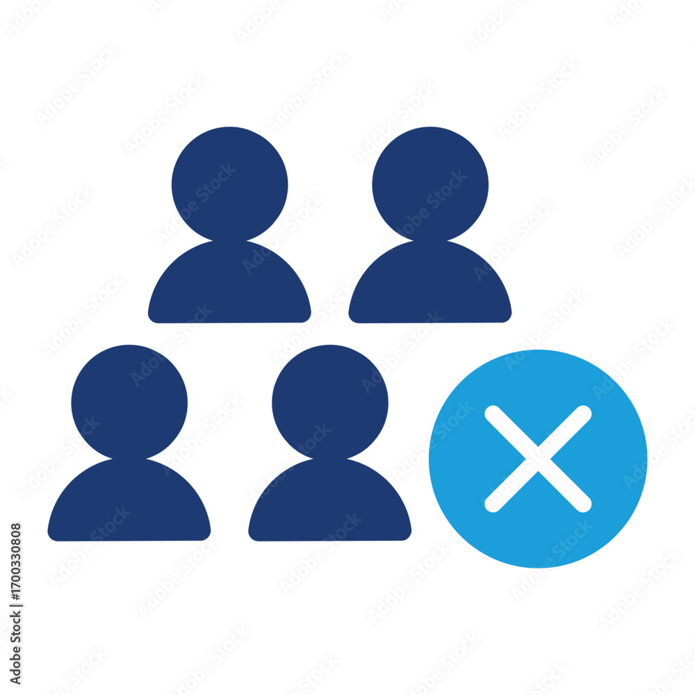 Poster delete member colored icon vector design good for web or mobile app