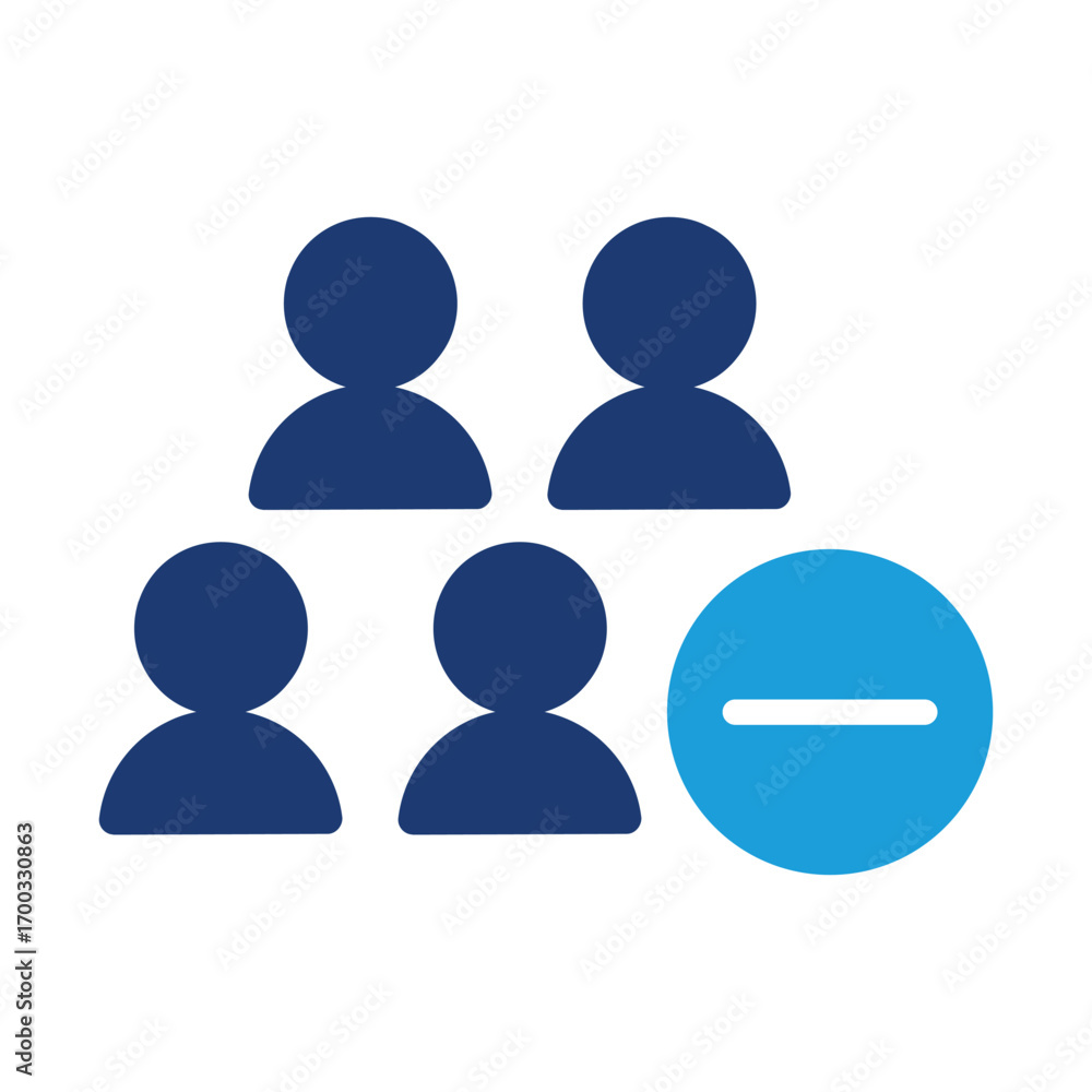 Aufkleber remove member colored icon vector design good for web or mobile app