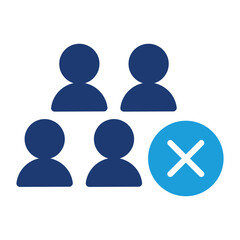 delete member colored icon vector design good for web or mobile app