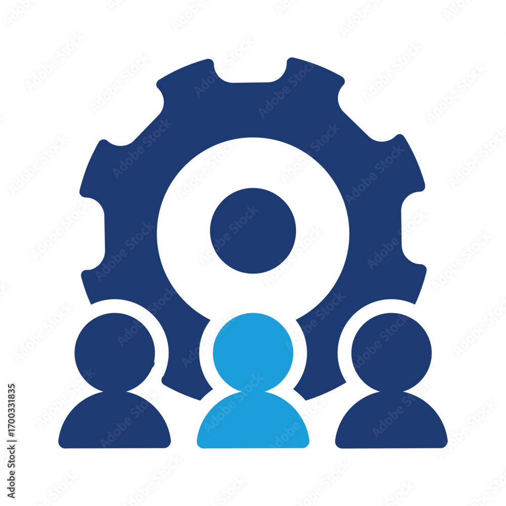 Poster team work colored icon vector design good for web or mobile app