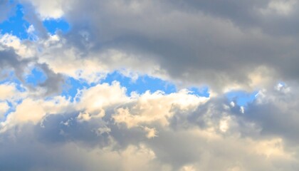 Fototapeta premium Cloudy sky with patches of blue