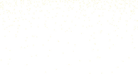 gold glitter round particles confetti. Luxury sparkling glitter dust falling isolated on transparent background. Falling magic glitter confetti, golden dust. Modern Design elements or decoration, PNG