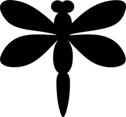 Dragonfly Silhouette Vector Illustration Insect Wing Design