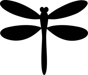 Dragonfly Silhouette Vector Illustration Insect Wing Design