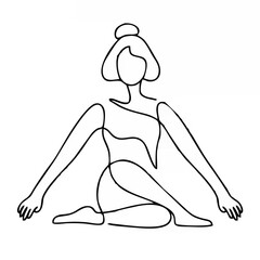 Woman in yoga pose balance Ve...