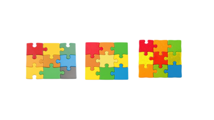 Puzzle pieces on transparent background png