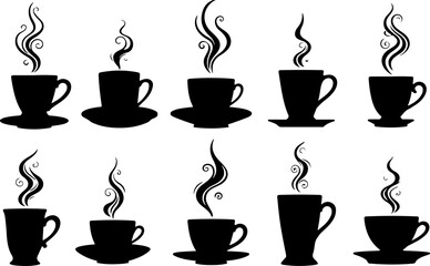 Obraz premium Love in a Cup coffee, Vector bundle