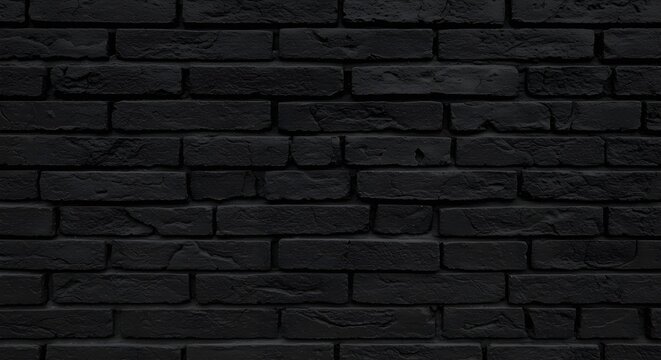 Black brick wall texture - Powered by Adobe