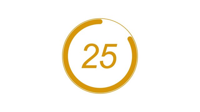 Circle countdown timer animation from 30 to 0 second animation on white background .30 second countdown timer 30 Seconds Circle Countdown Timer Animation from 30 to 0 Seconds Animated Countdown.