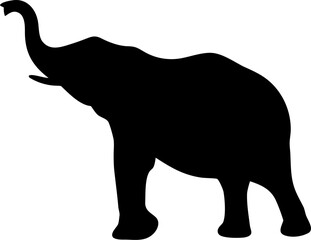 Obraz premium Elephant Silhouette Vector Illustration Wild Animal Design
