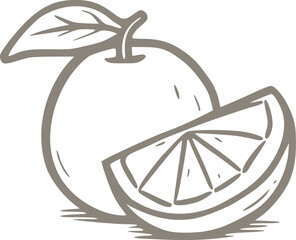 Creative design of orange fruit symbol