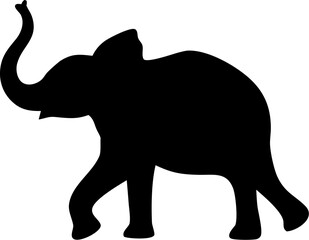 Elephant Silhouette Vector Illustration Wild Animal Design