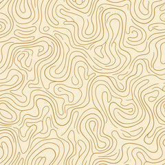 Obraz premium Seamless topographic map vector background with flowing contour lines design, seamless pattern, Stock royalty free image.