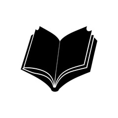 book icon black silhouette vector illustration on transparent background